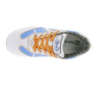 Zapatos de golf unisex DUCA DEL COSMA Klm Open con sistema de botín, piel auténtica, deportivos, 120981-20 blanco/azul