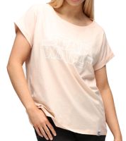 RE:COVERED X STAR WARS Damen T-Shirt mit Schriftzug Baumwoll-Shirt Rundhals-Shirt Boyfriend-Cut in Rosa oder Ecru-Weiß