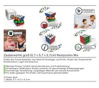 3er Pack bonbae Zauberwürfel 3x3 für Kinder und Erwachsene Puzzle-Spiel fördert Konzentration Logik und Geschick Lern-Spiel Schwarz/Bunt