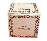 3er Pack bonbae Zauberwürfel 3x3 für Kinder und Erwachsene Puzzle-Spiel fördert Konzentration Logik und Geschick Lern-Spiel Schwarz/Bunt