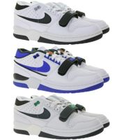 NIKE Alpha Force 88 Herren Basketball-Sneaker Echtleder Turnschuhe im Retro-Look in Weiß/Schwarz oder Weiß/Blau/Schwarz