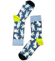 3 Pairs of Happy Socks Polar Edition Cotton Socks with Polar Bears, Penguins, and Whale Print Value Pack in Gift Box P000551 Blue/Navy/Black