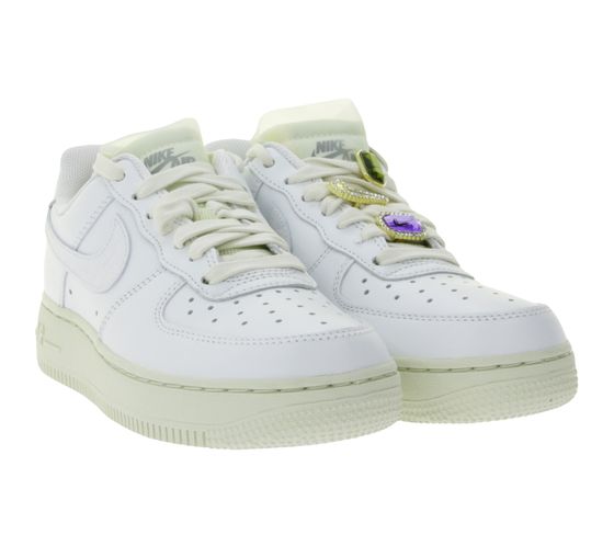 Zapatillas NIKE Air Force 1 LO PRM unisex, piel auténtica, caña baja con amortiguación Air, DN5463 100 blanco
