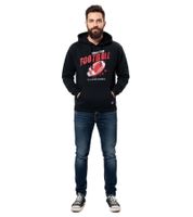 U.S. SPORT AMERICA Herren Hoodie mit Kapuze und Football-Motiv Baumwoll-Pullover Freizeit-Hoody in Schwarz oder Dunkelblau