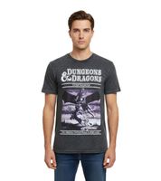 RE:COVERED X DUNGEONS & DRAGONS Herren T-Shirt Baumwoll-Shirt Rundhals-Shirt RCHAS1 in Creme-Weiß oder Schwarz/Grau