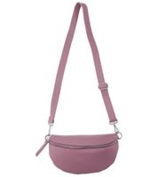 Borsa a tracolla da donna ZWILLINGSHERZ in vera pelle con tracolla rimovibile, marsupio e borsa da sera alla moda 1416C in rosa antico, rosa o kaki