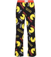 RE:COVERED X Pac-Man Loungepants Herren Schlafanzug-Hose mit Pac-Man Allover-Print Pyjama-Hose in Schwarz/Gelb oder Schwarz/Rot