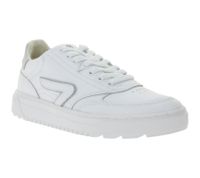 Sneakers da donna HUB Duke in vera pelle con fodera in spugna W50008L31-L10, colore bianco/beige o bianco/grigio