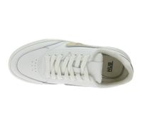 Sneakers da donna HUB Duke in vera pelle con fodera in spugna W50008L31-L10, colore bianco/beige o bianco/grigio