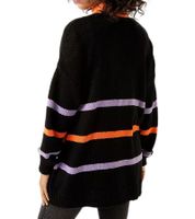 Cardigan Aniston CASUAL pour femme : Cardigan tendance à boutons et rayures contrastées beige/bleu/vert ou noir/orange/violet