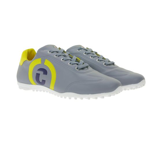 Scarpe da golf da uomo DUCA DEL COSMA Kingscup con sistema impermeabile, scarpe sportive sostenibili 121252-103 Grigio/Giallo