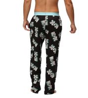 RE:COVERED X ACDC Loungepants Herren Schlafanzug-Hose mit ACDC Allover-Print Pyjama-Hose in Schwarz/Rot oder Schwarz/Hellblau