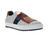 Zapatos DUCA DEL COSMA Pine de piel auténtica para mujer con charol, calzados brillantes para el día a día 150591-61 Plata/Azul/Rojo