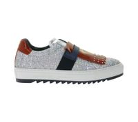 Zapatos DUCA DEL COSMA Pine de piel auténtica para mujer con charol, calzados brillantes para el día a día 150591-61 Plata/Azul/Rojo