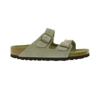 Chaussons BIRKENSTOCK Arizona en daim pour femme et homme, fabriqués en Allemagne, largeur étroite, 51463 Taupe-Gris