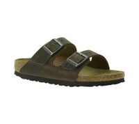 Chaussons BIRKENSTOCK Arizona en cuir nubuck pour femmes et hommes, fabriqués en Allemagne, largeur étroite, 1027039 Kaki