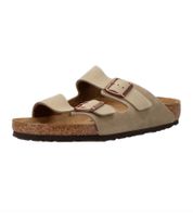 Chaussons BIRKENSTOCK Arizona en cuir nubuck pour homme et femme, fabriqués en Allemagne, largeur étroite, 352203 Marron