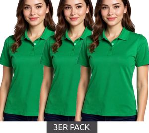 3er Sparpack ELEVATE Helios Damen Polo-Shirt Baumwolle Polo-Hemd Pique-Strick 180 g/m² 3810769 Grün 3er Sparpack ELEVATE Helios Damen Polo-Shirt Baumwolle Polo-Hemd Pique-Strick 180 g/m² 3810769 Grün