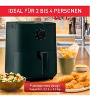 Friteuse à air Tefal Easy Fry Essential 3,5 L pour 4 personnes maximum, croustillante, faible en matières grasses, petit appareil de cuisine, rapide et économe en énergie, EY130310, Vert foncé