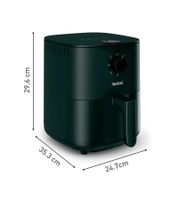Friteuse à air Tefal Easy Fry Essential 3,5 L pour 4 personnes maximum, croustillante, faible en matières grasses, petit appareil de cuisine, rapide et économe en énergie, EY130310, Vert foncé