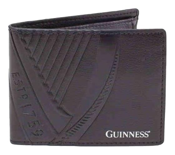 Portefeuille Guinness avec logo, robuste, compact, noir