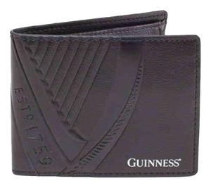 Portefeuille Guinness avec logo, robuste, compact, noir Portefeuille Guinness avec logo, robuste, compact, noir