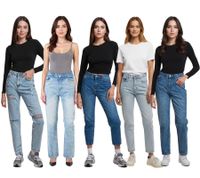 UNEFFECTED Damen Jeans-Hosen in verschiedenen Styles Baumwoll-Hose Denim-Jeans Blau