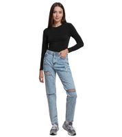 UNEFFECTED Damen Jeans-Hosen in verschiedenen Styles Baumwoll-Hose Denim-Jeans Blau