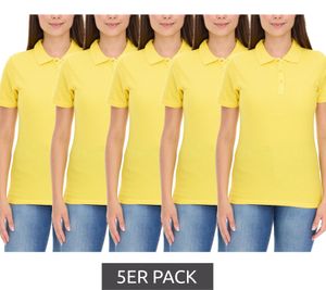 5er Sparpack ELEVATE Helios Damen Polo-Shirt Baumwolle Polo-Hemd Pique-Strick 180 g/m² 3810710 Gelb 5er Sparpack ELEVATE Helios Damen Polo-Shirt Baumwolle Polo-Hemd Pique-Strick 180 g/m² 3810710 Gelb