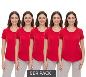 Lot de 5 t-shirts femme ELEVATE Jade, manches courtes durables, 160 g/m², t-shirt basique, maillot de corps, 3750125 Rouge