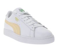 PUMA Basket Classic XXL Damen Echtleder-Schuhe Freizeit-Sneaker Low Schnür-Schuhe 374923 Weiß