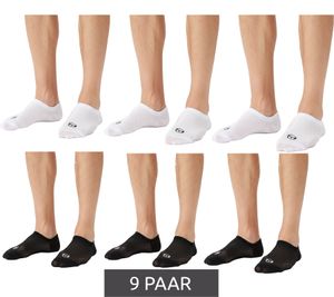 9 Paar Sergio Tacchini Invisible Footie Füßlinge kurze Sommer-Socken Baumwoll-Strümpfe Schwarz oder Weiß