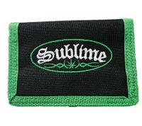 Cartera elegante y sublime de la banda con el logo, negra/verde