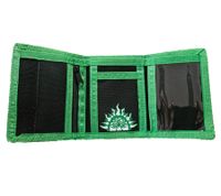Cartera elegante y sublime de la banda con el logo, negra/verde