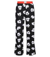 RE:COVERED X Disney Mickey Mouse Loungepants Herren Schlafanzug-Hose mit Disney Print Baumwolle Pyjama-Hose RCDIF210 Schwarz, Blau oder Rot