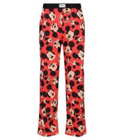 RE:COVERED X Disney Mickey Mouse Loungepants Herren Schlafanzug-Hose mit Disney Print Baumwolle Pyjama-Hose RCDIF210 Schwarz, Blau oder Rot