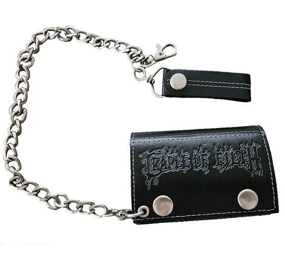 Cradle of Filth Vinyl Stilvolle walisische Metalband Band-Brieftasche mit Logo-Schriftzug Portemonnaie Schwarz