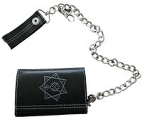 Cradle of Filth Vinyl Stilvolle walisische Metalband Band-Brieftasche mit Logo-Schriftzug Portemonnaie Schwarz