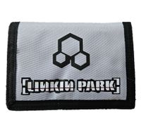 Cartera elegante de Linkin Park con logo, gris