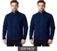 2er Sparpack DANISH ENDURANCE nachhaltige Herren Fleece-Jacke Oeko-Tex zertifiziert 154000 Navy-Blau