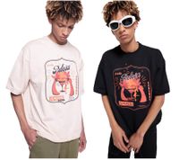 DWD Studioz Ipanema Herren T-Shirt Rundhals-Shirt mit großem Front-Print in Schwarz oder Beige