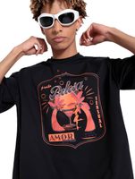 DWD Studioz Ipanema Herren T-Shirt Rundhals-Shirt mit großem Front-Print in Schwarz oder Beige