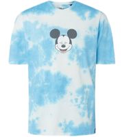 RE:COVERED X Disney Herren T-Shirt mit verschiedenen Styles und Mickey Mouse Prints Baumwoll-Shirt Rundhals in Weiß, Schwarz, Violett, Blau