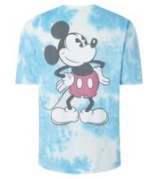 RE:COVERED X Disney Herren T-Shirt mit verschiedenen Styles und Mickey Mouse Prints Baumwoll-Shirt Rundhals in Weiß, Schwarz, Violett, Blau