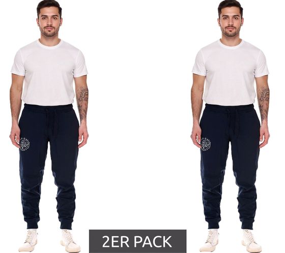 CAMP DAVID Men's Cotton-Blend Jogging Pants, 428251 2301 Dark Blue, 2-Pack