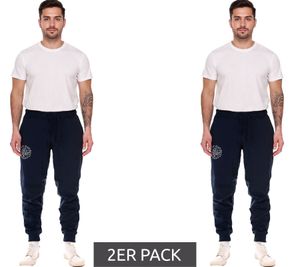 2er Sparpack CAMP DAVID Herren Jogging-Hose mit Baumwollanteil Sweat-Hose Trainings-Hose 428251 2301 Dunkelblau