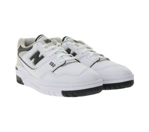 New Balance 550 Herren Sneaker aus Echtleder mit N-Logo Low-Top Schuhe BB550ESI Weiß/Schwarz