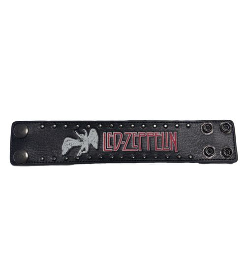 LED-Zeppelin Armband Rockband mit Logo Fan-Artikel Arm-Schmuck Schwarz