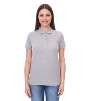 Polos de algodón orgánico SANTINO Mathias para mujer, paquete de 3, manga corta jaspeada, 180 g/m², gris