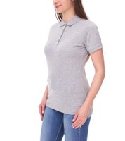 Polos de algodón orgánico SANTINO Mathias para mujer, paquete de 3, manga corta jaspeada, 180 g/m², gris